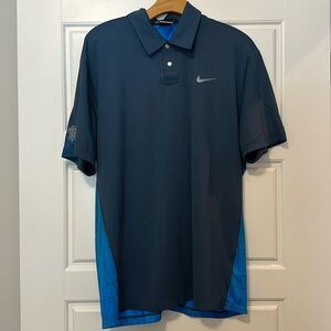 Tiger Woods Nike golf shirt.  Size M.  Blue